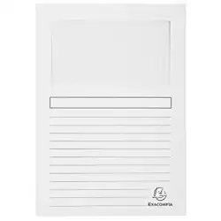 (50110E) EXACOMPTA SUBCARPETA A4 FOREVER CON VENTANA BLANCO 120GR -100U-