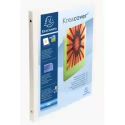 (51189E) EXACOMPTA CARPETA DE ANILLAS 4X15MM KREA COVER A4 PERSONALIZABLE PP OPACO BLANCO
