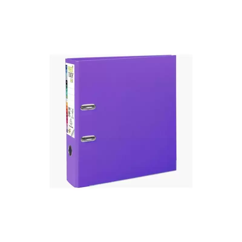 (53357E) EXACOMPTA ARCHIVADOR PALANCA PREM'TOUCH PP A4 MAXI LOMO DE 80MM RADO VIOLETA