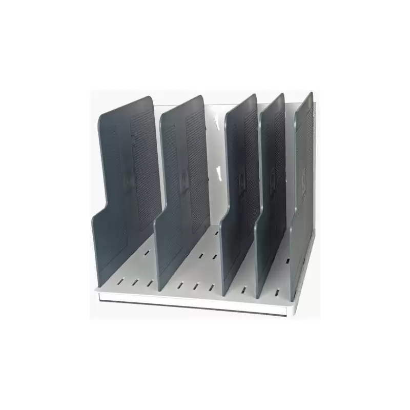 (390740D) EXACOMPTA MODULOTOP CLASIFICADOR VERTICAL CON 5 SEPARADORES A4+ GRIS CLARO/GRIS RATÓN