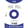 (10502E) EXACOMPTA PAQUETE 100 FICHAS CARTULINA BRISTOL RETRACTIL LISO SIN TALADRO 100X150MM BLANCO