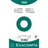 (10803X) EXACOMPTA PAQUETE 100 FICHAS CARTULINA BRISTOL RETRACTIL LINEA HORIZONTAL SIN TALADRO 125X200MM BLANCO