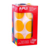 (17865) APLI GOMETS REDONDOS 33MM ROLLO AMARILLO -ROLLO 708 UNIDADES-