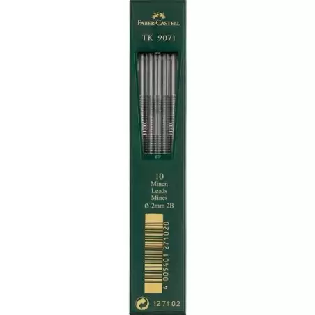 (127102) FABER CASTELL ESTUCHE DE 10 MINAS TK 9071 GRAFITO 2