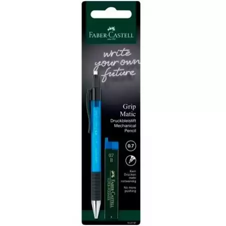 (132797) FABER CASTELL PORTAMINAS GRIP MATIC + TUBO DE MINAS 0