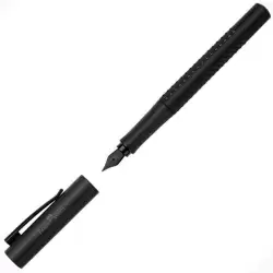 (140960) FABER CASTELL PLUMA ESTILOGRÁFICA GRIP EDITION ALL BLACK M NEGRO