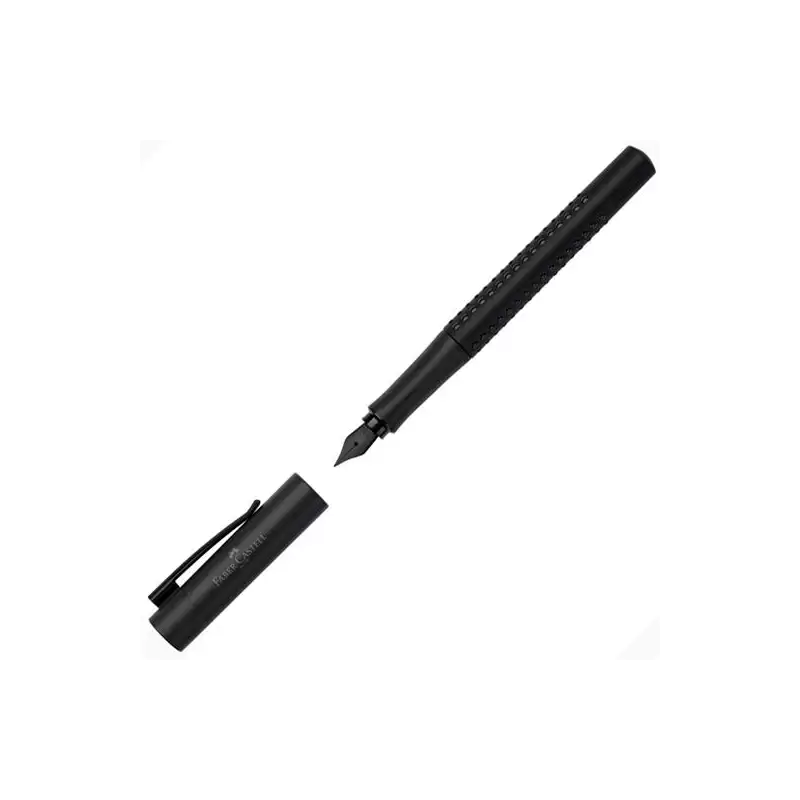 (140960) FABER CASTELL PLUMA ESTILOGRÁFICA GRIP EDITION ALL BLACK M NEGRO