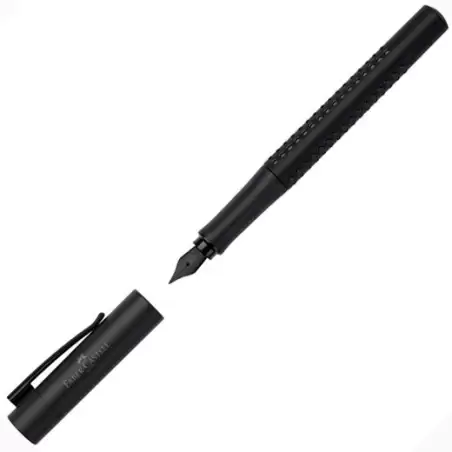 (140960) FABER CASTELL PLUMA ESTILOGRÁFICA GRIP EDITION ALL BLACK M NEGRO