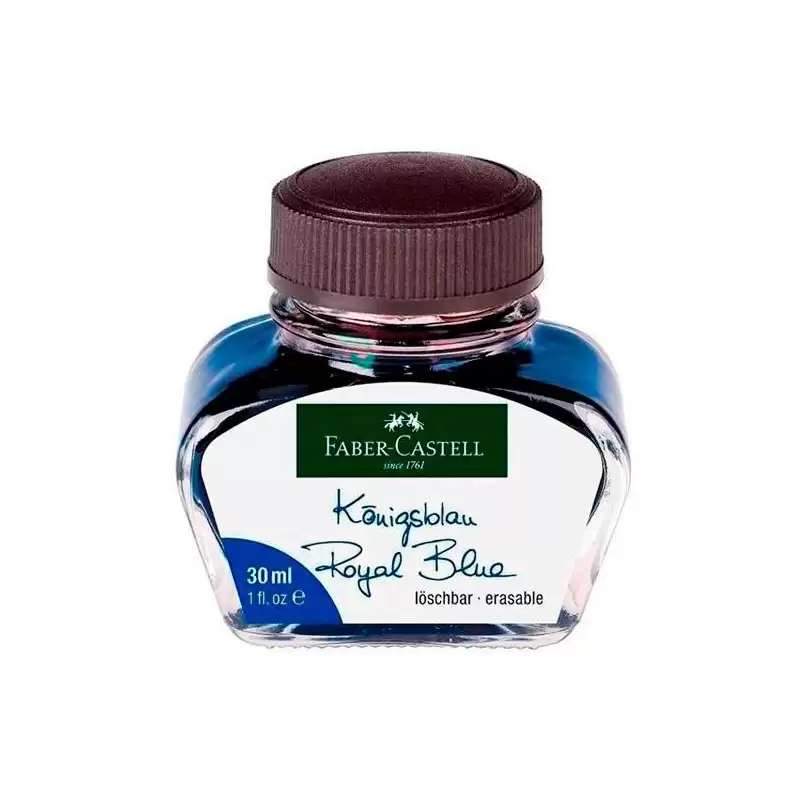 (149839) FABER CASTELL TINTERO 30ML TINTA BORRABLE AZUL REAL