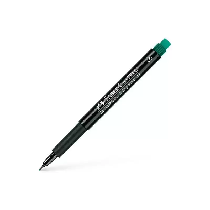 (152363) FABER CASTELL ROTULADOR PERMANENTE MULTIFUNCIONAL MULTIMARK S CON GOMA INTEGRADA VERDE