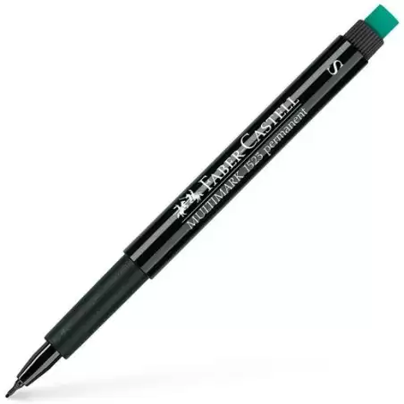 (152399) FABER CASTELL ROTULADOR PERMANENTE MULTIFUNCIONAL MULTIMARK S CON GOMA INTEGRADA NEGRO