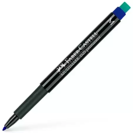 (152551) FABER CASTELL ROTULADOR PERMANENTE MULTIFUNCIONAL MULTIMARK M CON GOMA INTEGRADA AZUL