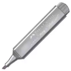 (154661) FABER CASTELL MARCADOR TEXTLINER 46 METÁLICO PLATA