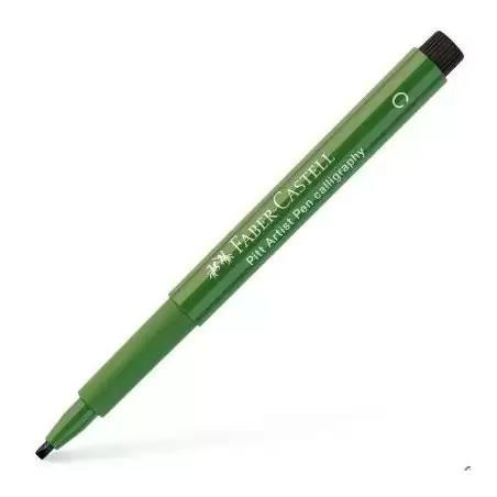 (167574) FABER CASTELL ROTULADOR PERMANENTE PITT ARTIST PEN CALLIGRAPHY 2.5MM VERDE ÓXIDO CROMO