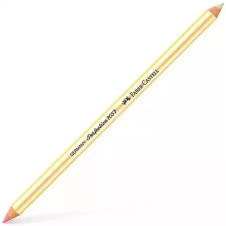 (185712) FABER CASTELL LÁPIZ GOMA MIXTO PERFECTION 7057 DOBLE PUNTA PARA TINTA Y GRAFITO