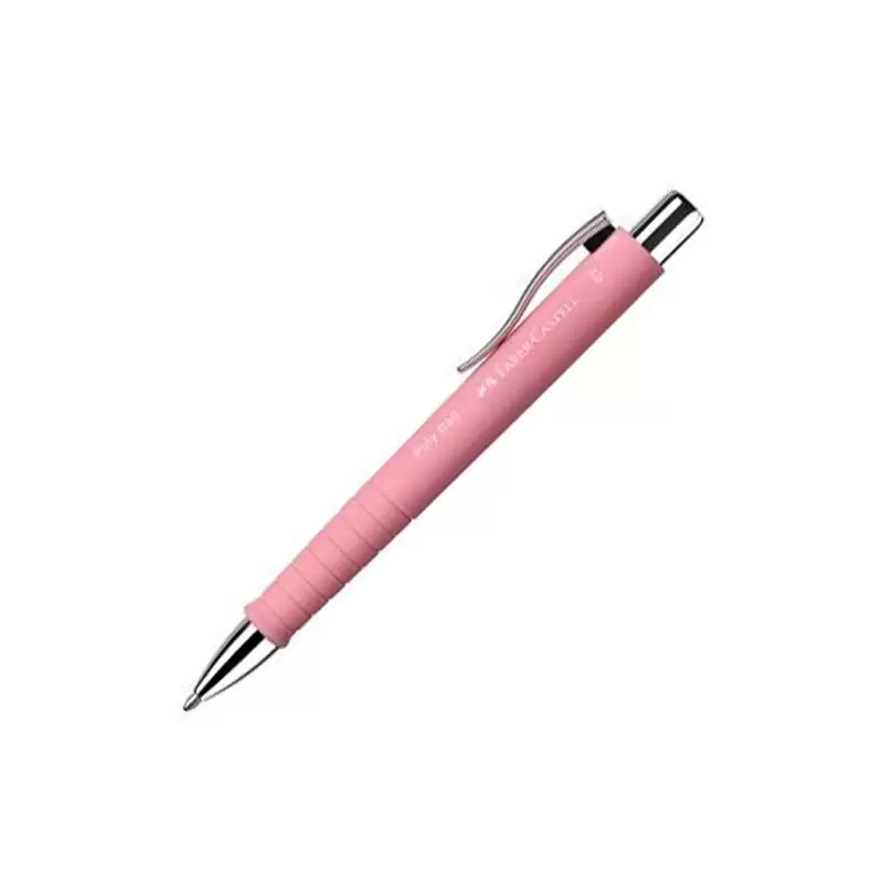 (241127) FABER CASTELL BOLÍGRAFO POLY BALL COLOURS XB TINTA AZUL RECARGABLE ROSA