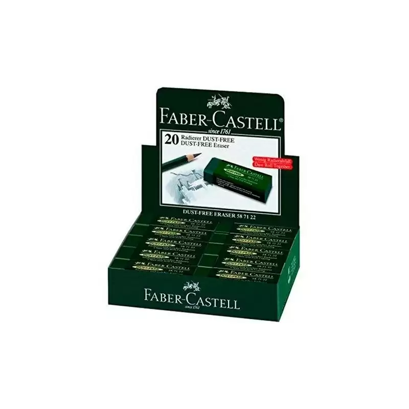 (587122) FABER CASTELL GOMA DE BORRAR DUST-FREE ART ERASER VERDE