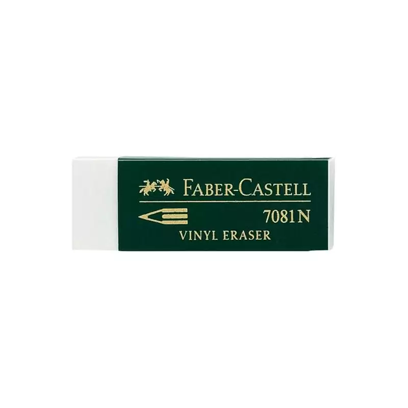 (B-7081-2) FABER CASTELL GOMA DE BORRAR 7081 N BLANCO -EN BLISTER DE 2