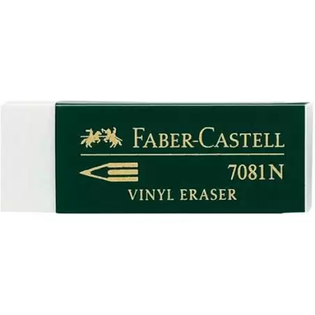 (B-7081-2) FABER CASTELL GOMA DE BORRAR 7081 N BLANCO -EN BLISTER DE 2