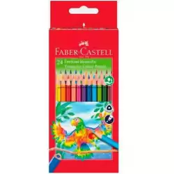 (116544) FABER CASTELL LÁPICES DE COLORES TRIANGULAR C/SURTIDOS ESTUCHE 24 UD