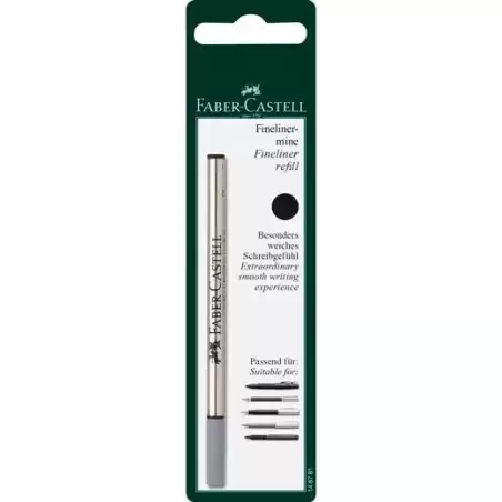 (148781) FABER CASTELL BLISTER 1 RECAMBIO FINELINER NEGRO