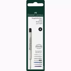 (148787) FABER CASTELL RECAMBIO PARA BOLÍGRAFO GRAN CAPACIDAD B NEGRO EN BLISTER