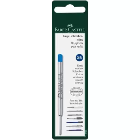 (148793) FABER CASTELL BLISTER 1 RECAMBIO PARA BOLÍGRAFO XB AZUL