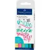(267116) FABER CASTELL ROTULADORES PITT ARTIST PEN HAND LETTERING SUPERFINA/PINCEL C/SURTIDOS PASTEL ESTUCHE 6 UD