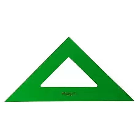 (566-16) FABER CASTELL ESCUADRA SIN GRADUAR 16CM VERDE