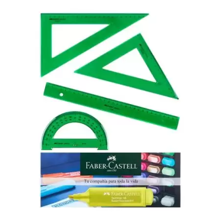 (65021/66021) FABER CASTELL JUEGO ESCOLAR DE REGLAS CON HORARIO