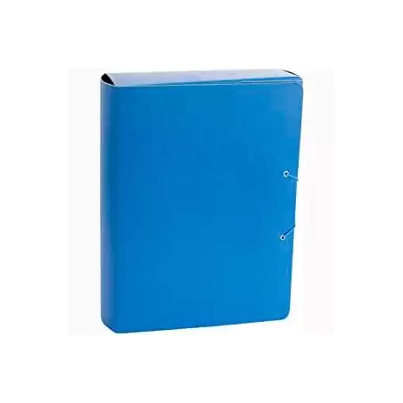 (15938) FABRISA CARPETA DE PROYECTOS 7CM FOLIO CIERRE DE BOTA C/GOMAS CARTÓN GOFRADO AZUL