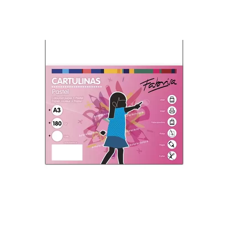 (16552) FABRISA CARTULINA 180G A3 50H BLANCO