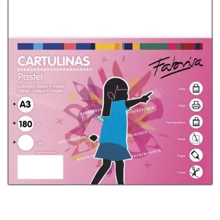 (16552) FABRISA CARTULINA 180G A3 50H BLANCO