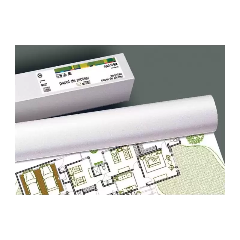 (16482) FABRISA ROLLO DE PAPEL PARA PLOTTER 420X50 80GR BLANCO OPACO