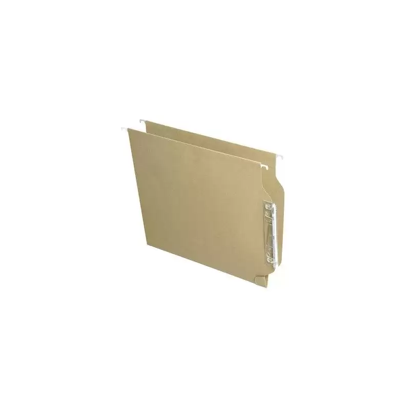 (400064812) FADE CARPETA COLGANTE VISOR LATERAL AKU KRAFT CARTULINA A4 LOMO "V" CON ETIQUETAS -25U-