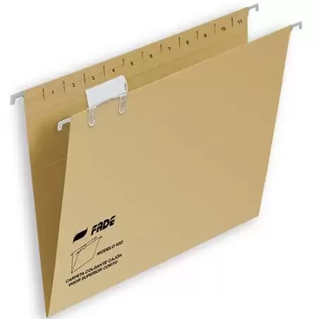 (400064819) FADE CARPETA COLGANTE VISOR SUPERIOR KIO KRAFT CARTULINA FOLIO CON ETIQUETAS -50U-