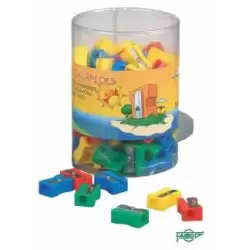 (PB2) FAIBO AFILALÁPICES FORMA RECTANGULAR PLÁSTICO C/SURTIDOS BOTE 100 UD