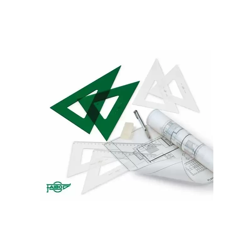 (101-25CV) FAIBO CARTABÓN 25CM SIN GRADUAR VERDE