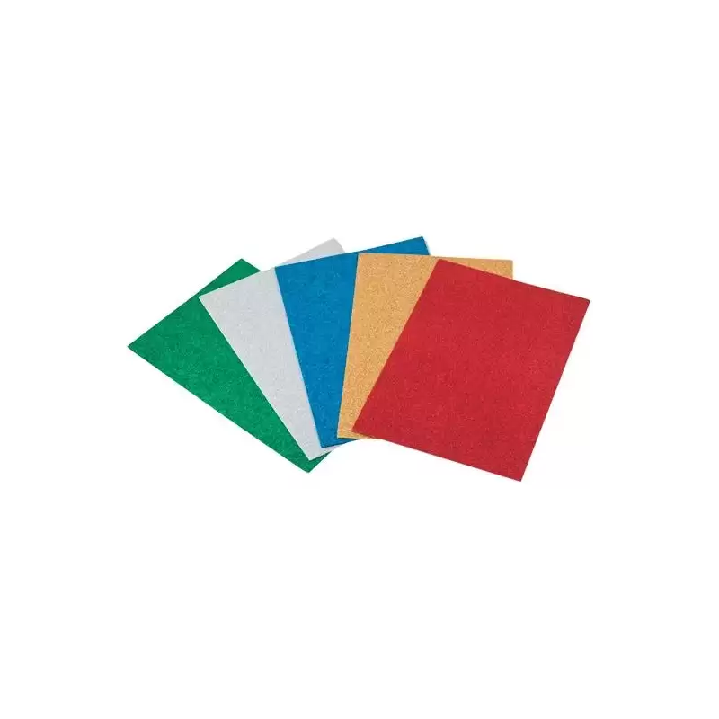 (1659-00) FAIBO GOMA EVA 40X60CM GROSOR 2MM PURPURINA COLORES SURTIDOS BOLSA 5 UD