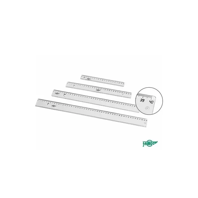 (21130) FAIBO REGLA ESCOLAR 30CM TRANSPARENTE