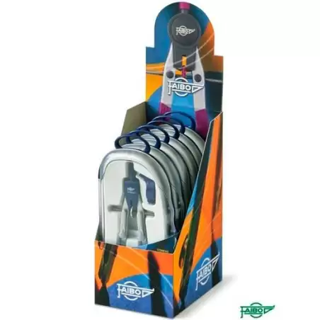 (401TEXP) FAIBO EXPOSITOR COMPÁS SERIE BLUE-LINE MICROMÉTRICO BRAZOS ARTICULADOS 401T 6 UNIDADES