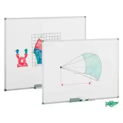(11-4) FAIBO PIZARRA BLANCA ESTRATIFICADA MARCO DE ALUMINIO CON CAJETÍN 122X150CM