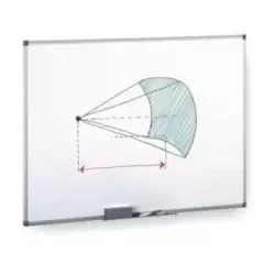 (11M-4) FAIBO PIZARRA BLANCA MELAMINADA MARCO DE ALUMINIO CON CAJETÍN 100X150CM