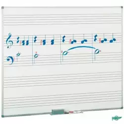 (11P-5) FAIBO PIZARRA BLANCA CON PENTAGRAMAS 122X200CM MARCO DE ALUMINIO