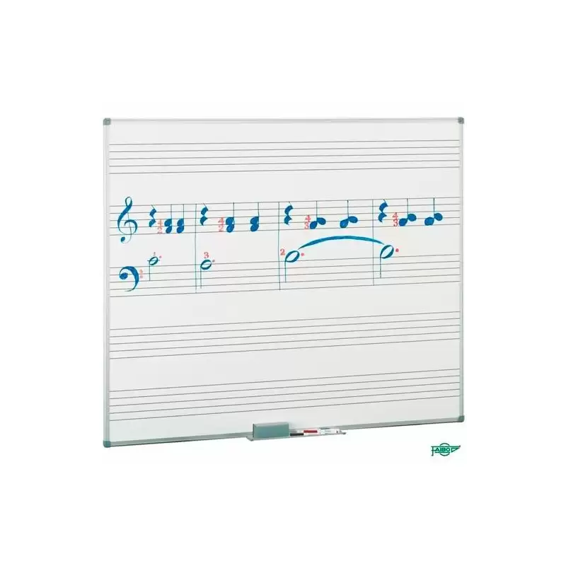 (11P-5) FAIBO PIZARRA BLANCA CON PENTAGRAMAS 122X200CM MARCO DE ALUMINIO