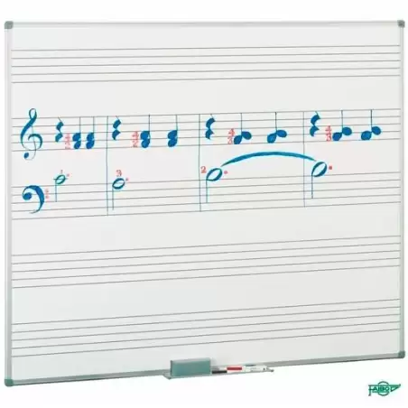 (11P-5) FAIBO PIZARRA BLANCA CON PENTAGRAMAS 122X200CM MARCO DE ALUMINIO