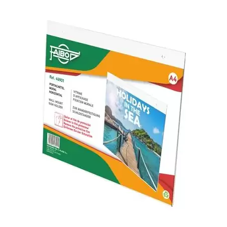 (46901) FAIBO PORTACARTEL MURAL A4 HORIZONTAL 30X23