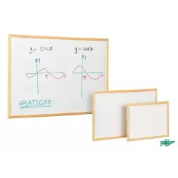 (502-1) FAIBO PIZARRA BLANCA ECONÓMICA 30X40CM MARCO DE MADERA