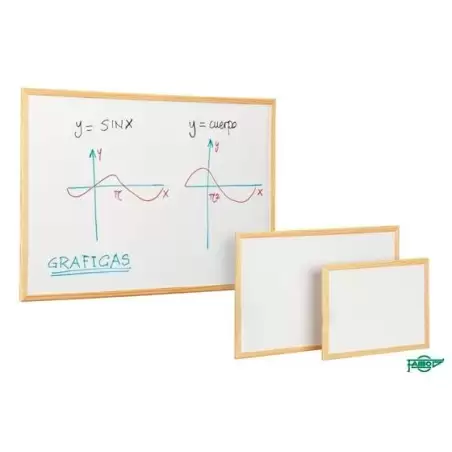 (502-1) FAIBO PIZARRA BLANCA ECONÓMICA 30X40CM MARCO DE MADERA