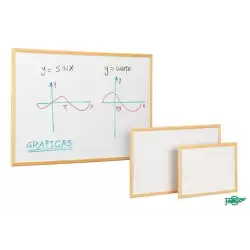 (502-2) FAIBO PIZARRA BLANCA ECONÓMICA 40X60CM MARCO DE MADERA